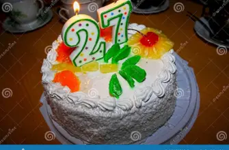 Торт на день рождения 27