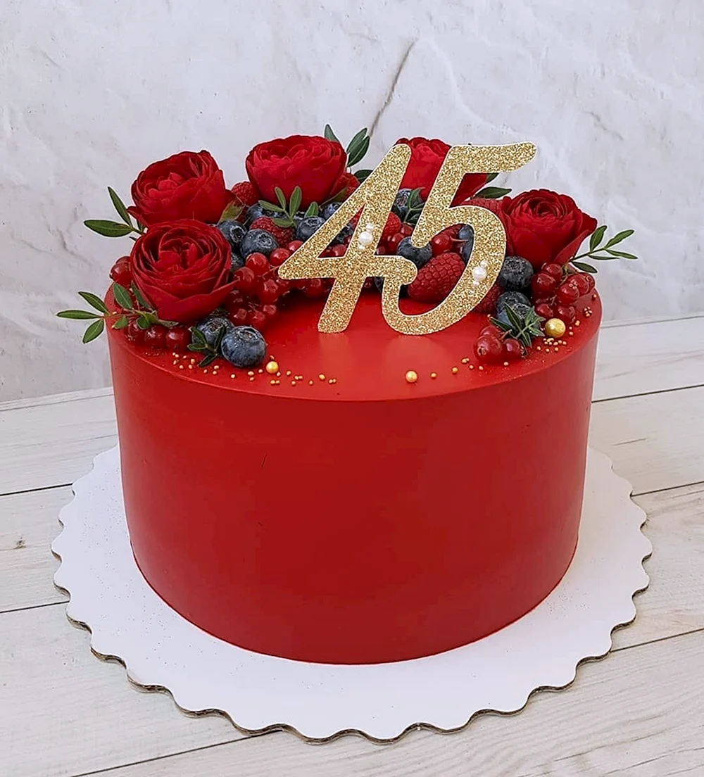 Торт на день рождения 45 лет женщине