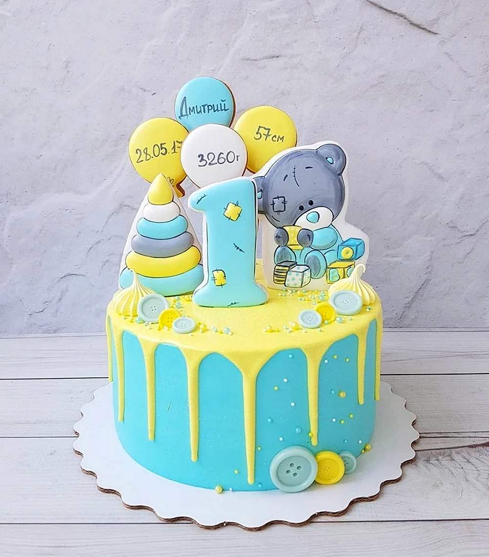 Торт на день рождения мальчику 1 годик