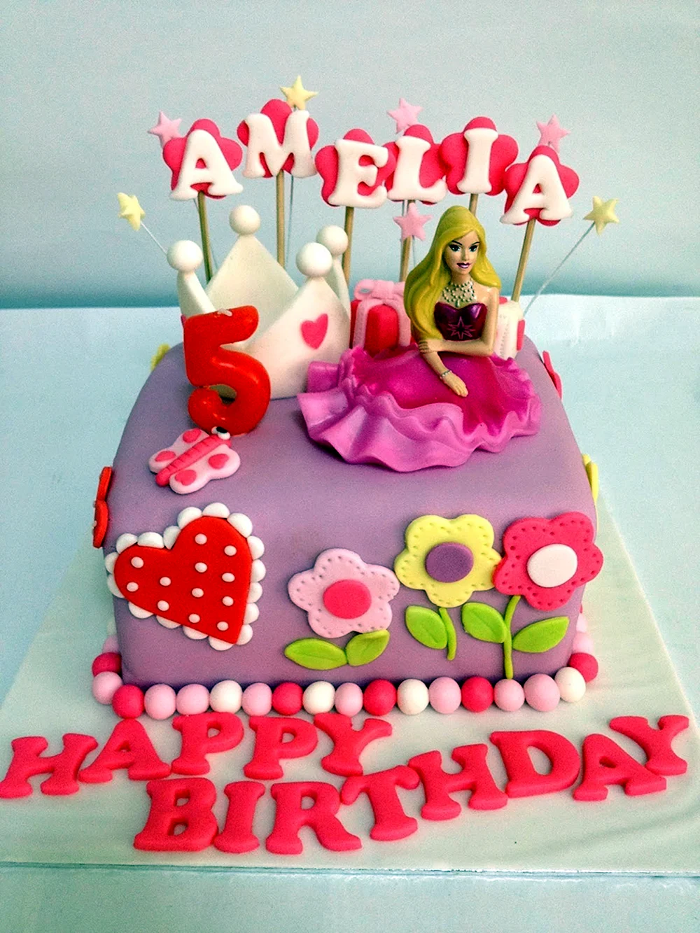 Торт на годик девочке Амелии