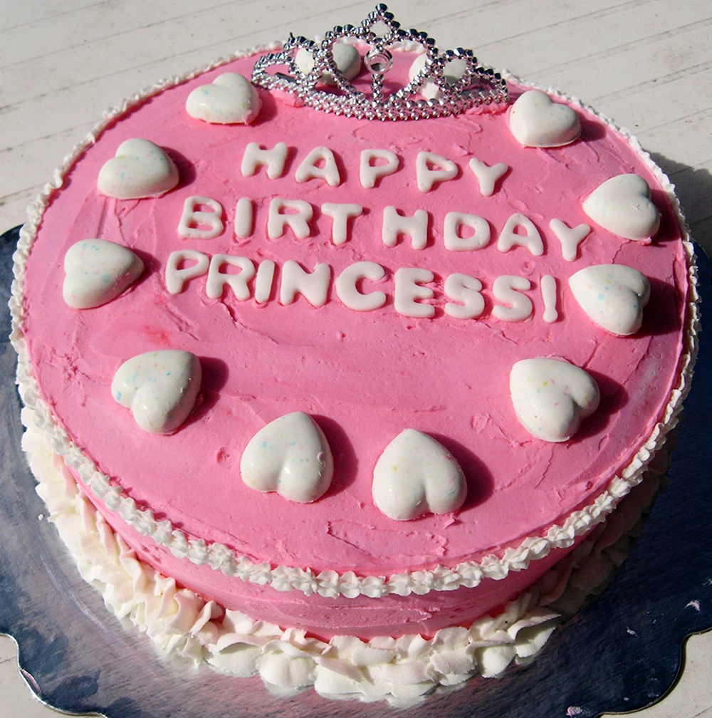Торт с надписью с днем рождения принцесса