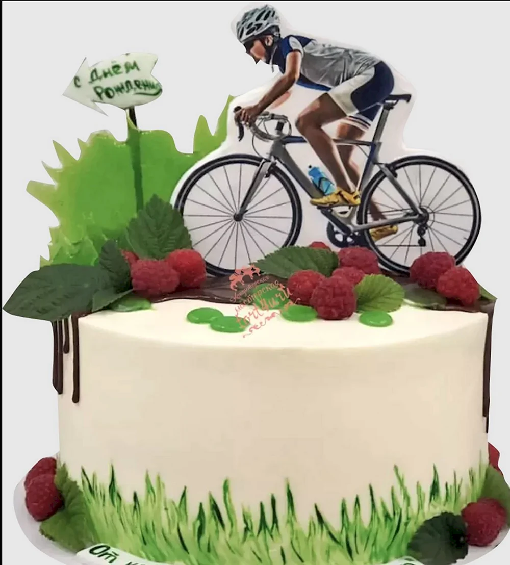Торт с велосипедом