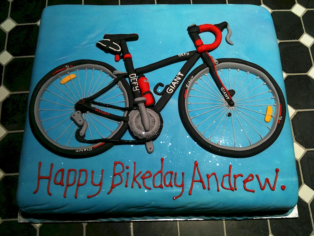Торт с велосипедом для мужчин