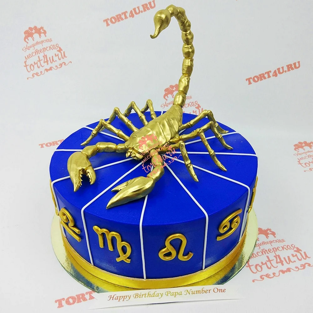 Торт со знаком зодиака Скорпион
