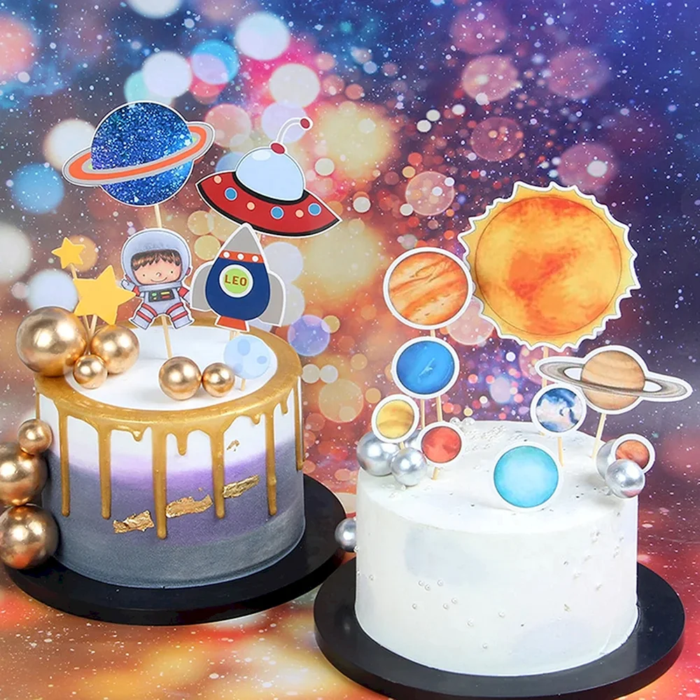Украшение торта космос