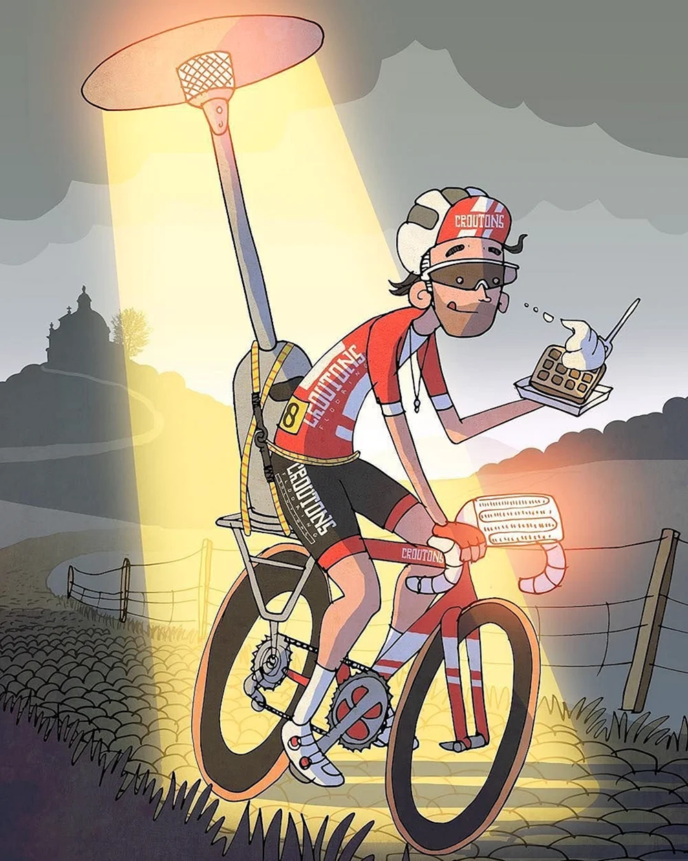 Велосипедист карикатура