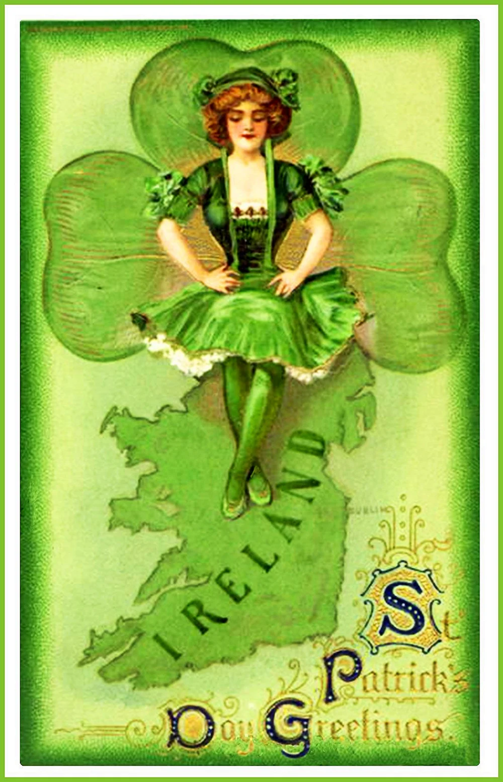 Винтажная открытка Ирландия