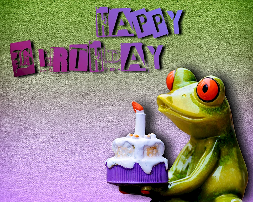 Жаба поздравляет с днём рождения